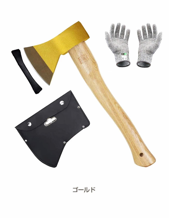 斧 薪割り キャンプ 手斧 ハンドアックス ハチェット 万能斧 枝打ち 大工斧 小型薪割り斧 アウトドア | ONE STEP | 02