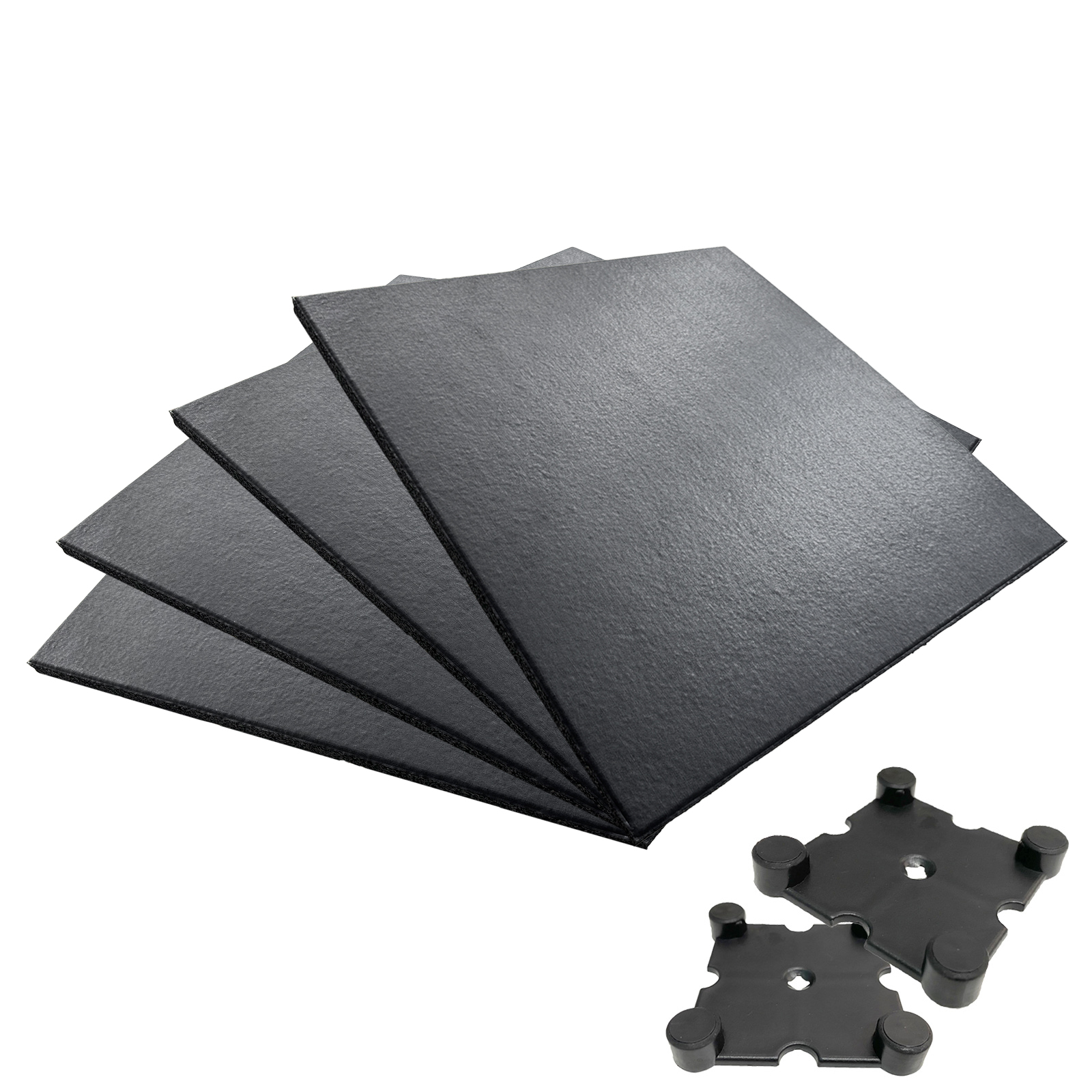 ジムマット ゴムマット トレーニングマット 大判 50×50cm 厚さ 25mm 2.5cm ゴムフロアマット 防音 衝撃吸収 4枚 | TOP FILM | 01