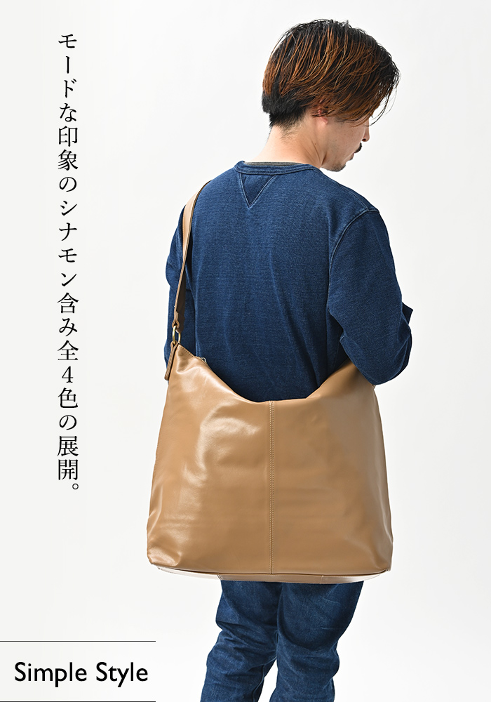 【在庫処分】 FAVORI NOTRE 大容量 ショルダーバッグ 本革 メンズ ラム革 バッグ