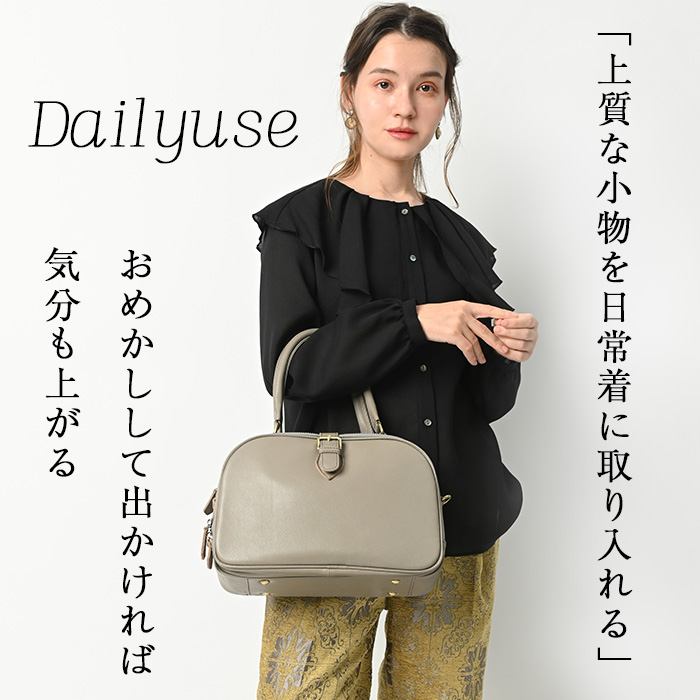 NOTRE FAVORI ボストンバッグ 本革 ショルダーバッグ 山羊革
