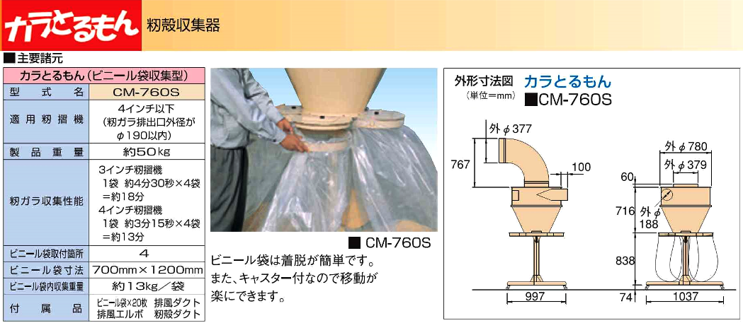 金子農機 籾摺機用集塵機器 カラとるもん 集塵機/籾摺り/籾摺機/籾殻/モミガラ/収納 : 651651685484846259 : 農機具ショップ  - 通販 - Yahoo!ショッピング