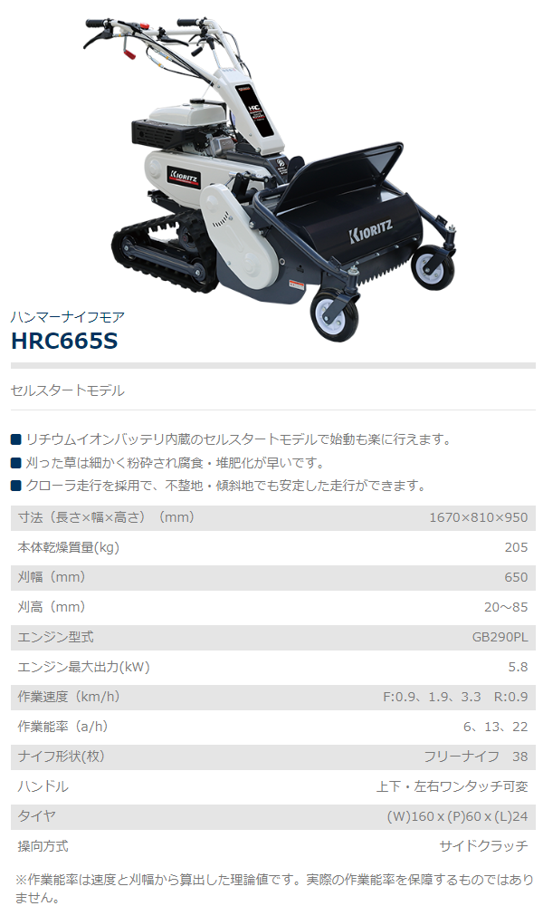 ヤマビコ 共立 クローラハンマーナイフモア HRC665S ハンマーナイフ