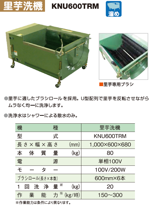 共立 里芋洗機 KNU600TRM さといも/里芋/サトイモ/里芋洗浄/洗浄/野菜洗浄/里芋洗い : 16525686 : 農機具ショップ - 通販  - Yahoo!ショッピング