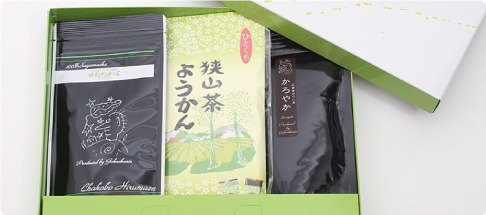 狭山茶2種とようかんのセット