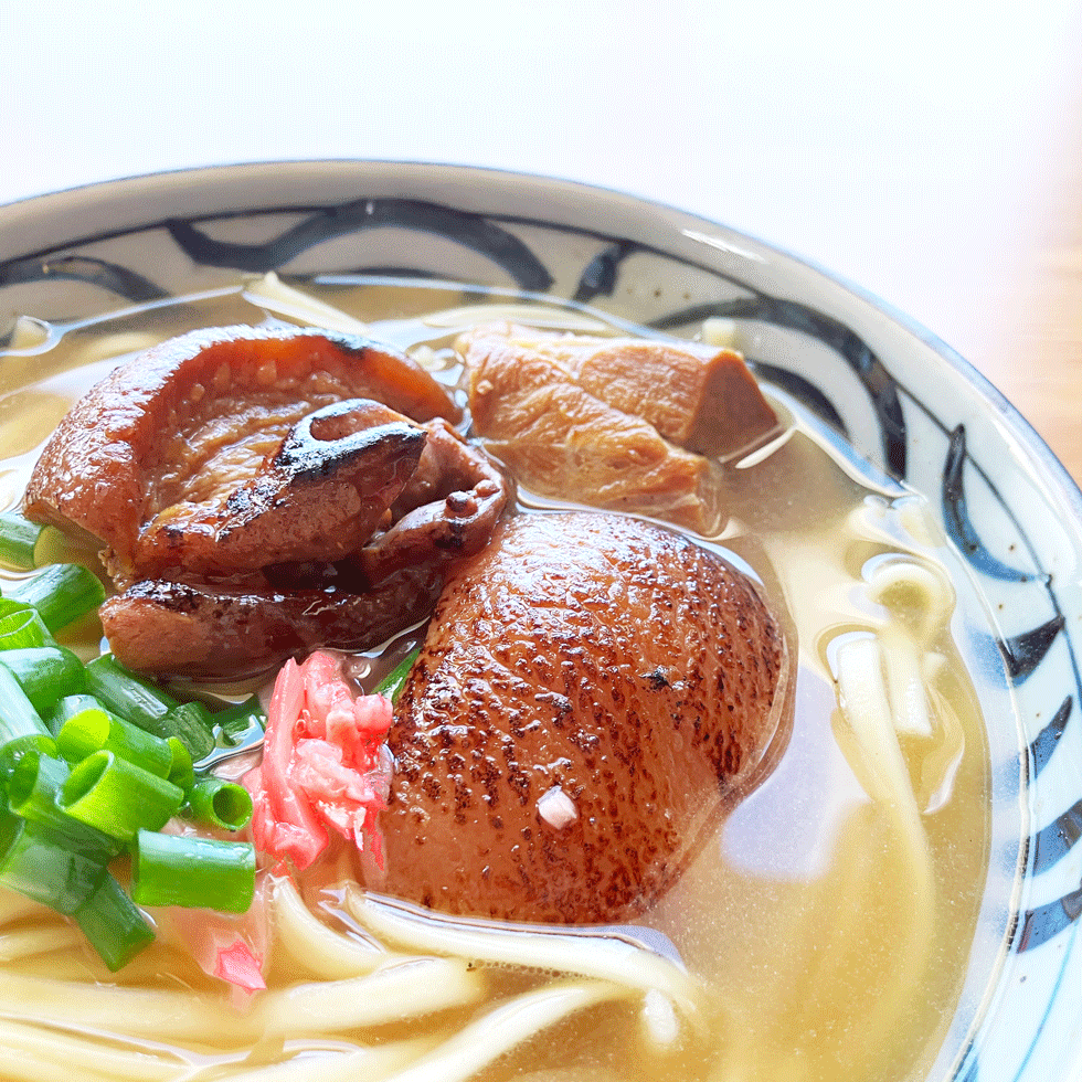 炙り軟骨ソーキ or ガーリック てびち 沖縄そば 【大盛】 500g 選べる