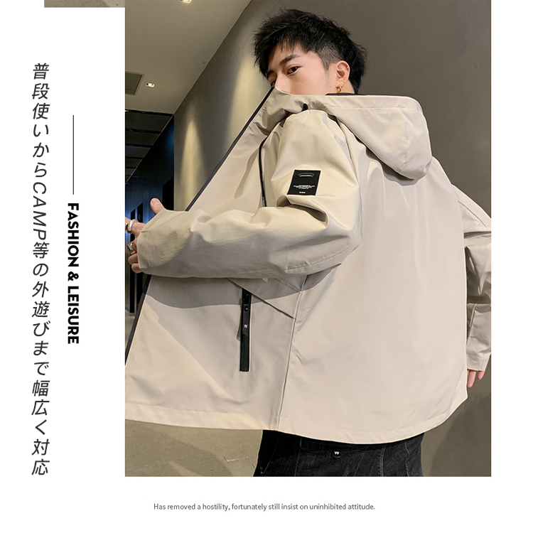 マウンテンパーカー 軽量 防風 ジャケット フード付き 長袖 メンズ