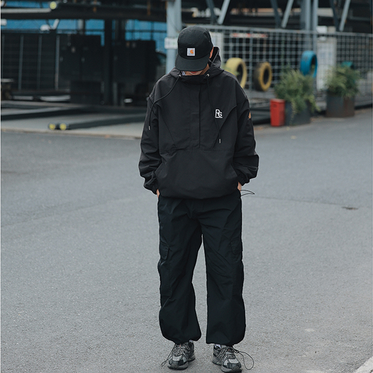 【 NAVY】フード付きアノラック　フード マウンテンパーカ カグール d24090563.jpg