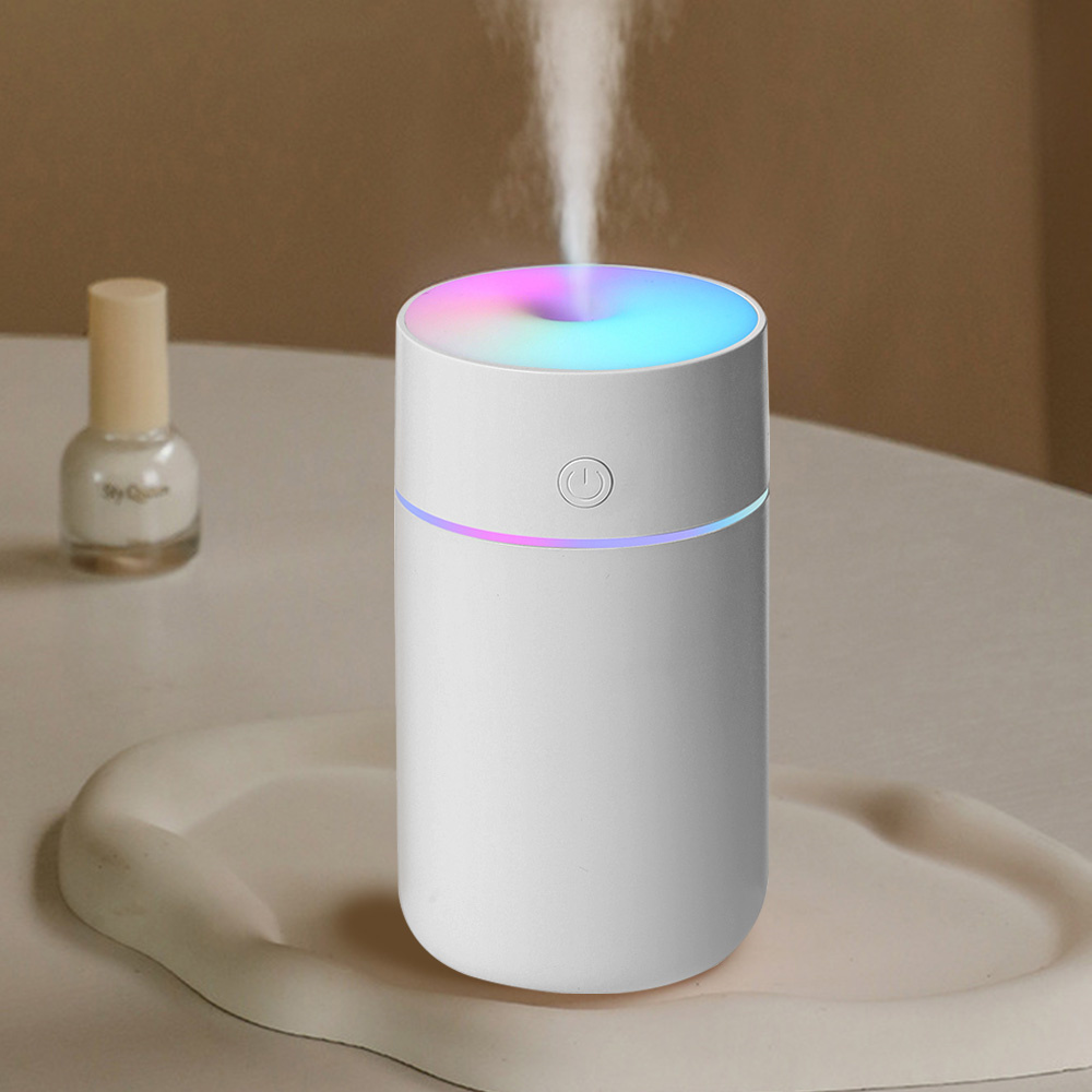 加湿器 超音波式 卓上 ナノミスト 噴霧 コンパクト USB充電 LEDライト