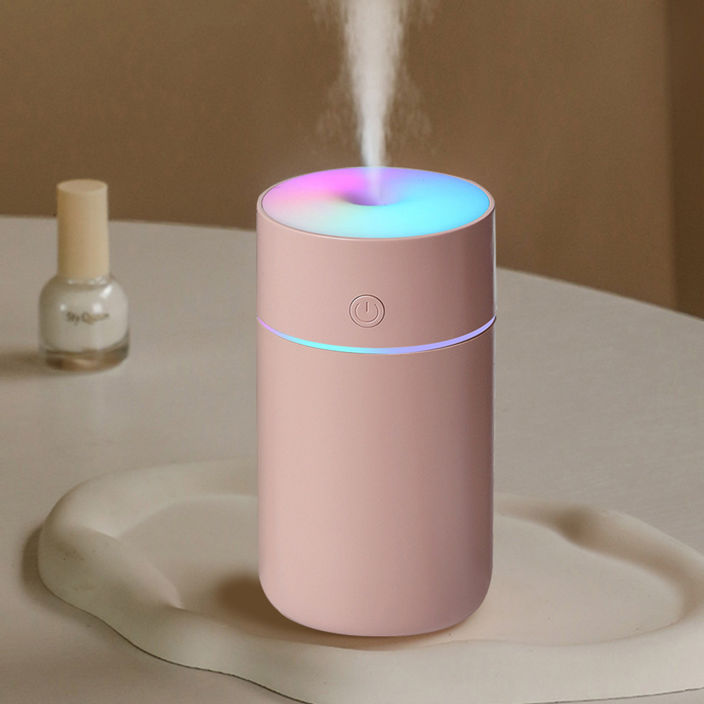 加湿器 超音波式 卓上 ナノミスト 噴霧 コンパクト USB充電 LEDライト