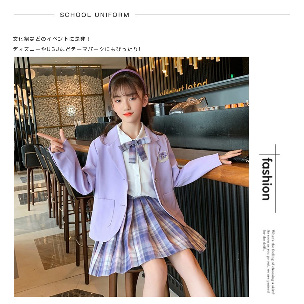 制服 女の子 セットアップ フォーマルスーツ スクール ブレザー シャツ スカート ジャケット ショット丈 小学生 中学生 高校生 レディース 春 卒業式  入学式 : 21068zf : KULALA - 通販 - Yahoo!ショッピング