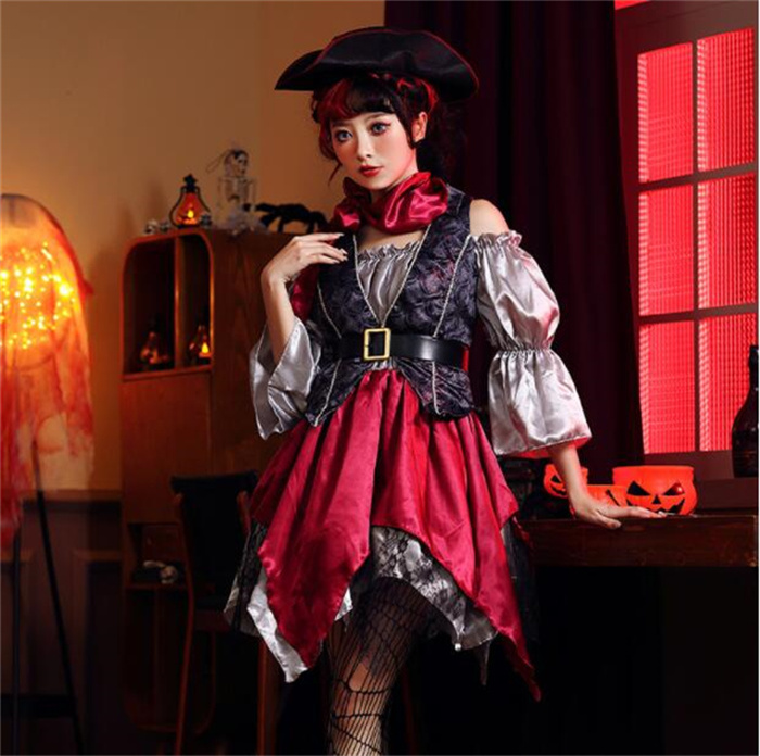 ハロウィン衣装 カリビアン 女海賊 コスプレ 大人 ドレス 仮装
