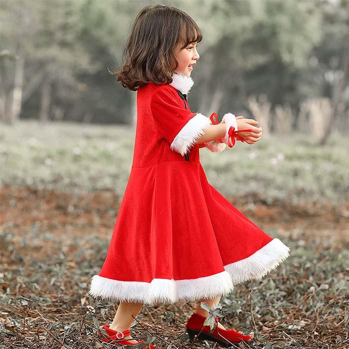 サンタ コスプレ クリスマス 子供 サンタクロース キッズ 女の子 コスチューム ワンピース ポンチョ サンタ服 子供服 帽子 カチューシャ 衣装  サンタコス 仮装