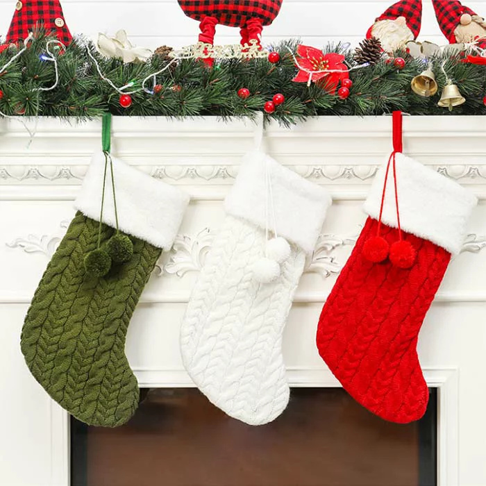 クリスマス ソックス クリスマスストッキング 靴下 大きい くつ下 飾り付け Merry Christmas 飾り ナチュラル シンプル おしゃれ パーティ パーティー グッズ