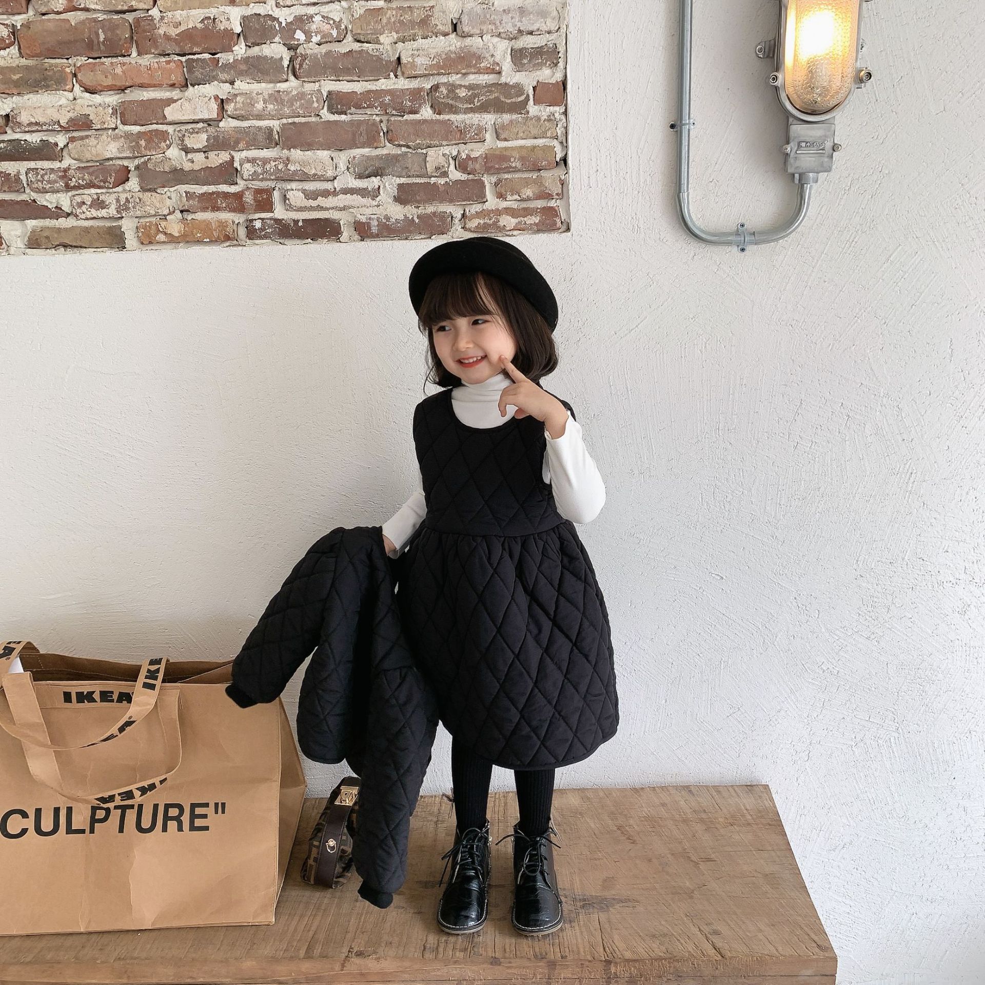 2点セット 子供服 女の子 スーツ 秋冬 防寒 ジャケット ノーカラーワンピース キルティング 中綿 軽量 ドレス フォーマルスーツ 厚手入園 入学式 卒業式 卒服｜novamedical｜11