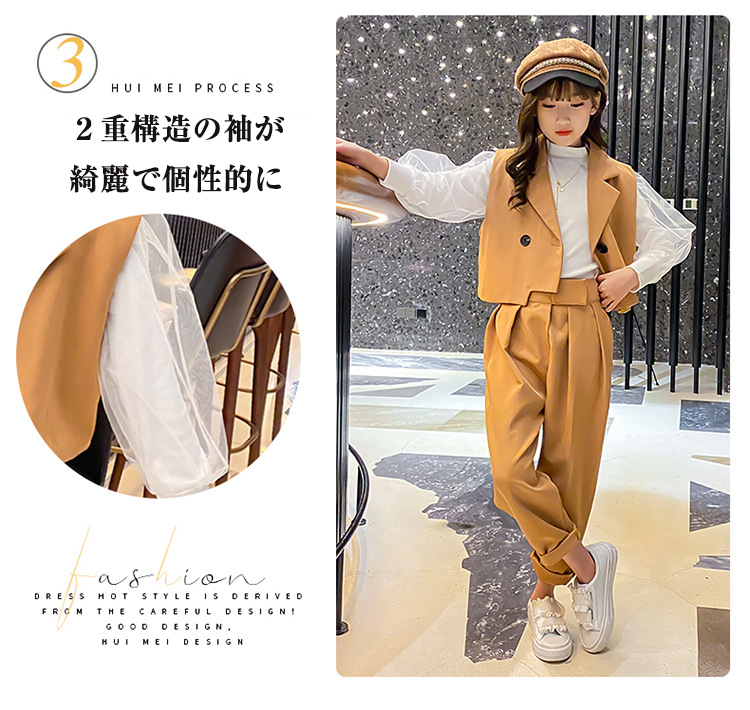スーツ　卒業式　入学式　女の子　130 B体　ゆったりサイズ kids-robe_3028652