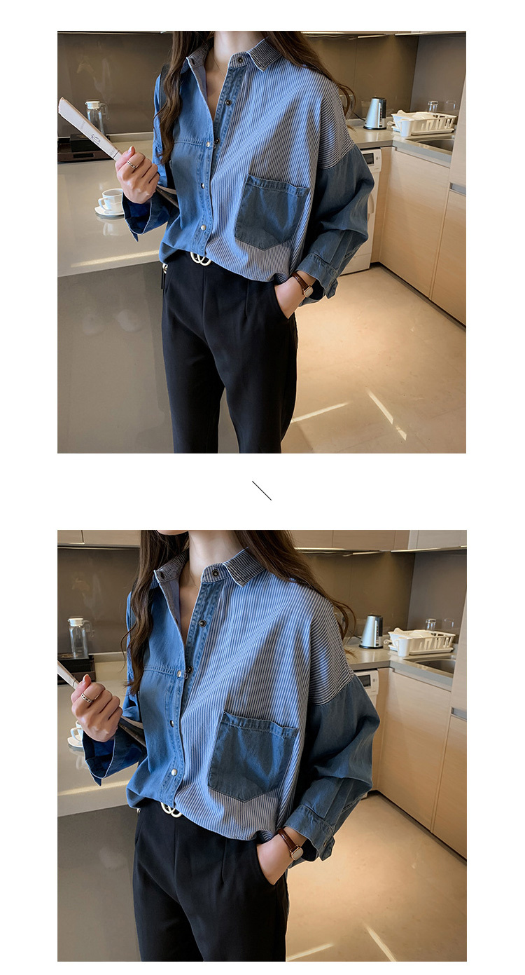 秋服ブラウス レディース ストライプ シャツ 長袖 ブラウス シャツ 夏秋 Vネック ブラウス おしゃれ Tシャツ 30代40代50代 前開き ゆったりシャツ プルオーバー 秋服ブラウス レディース ストライプ シャツ 長袖 ブラウス 夏秋