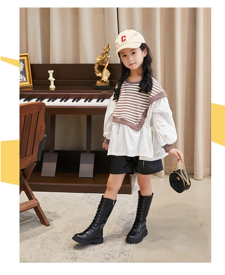 ロングブーツ キッズ 子供 靴 女の子 ブーツ ジュニア レースアップブーツ 編み上げ シューズ 子供ブーツ 春秋冬 おしゃれ 可愛い フォーマル靴 入学式 卒業式 |  | 11