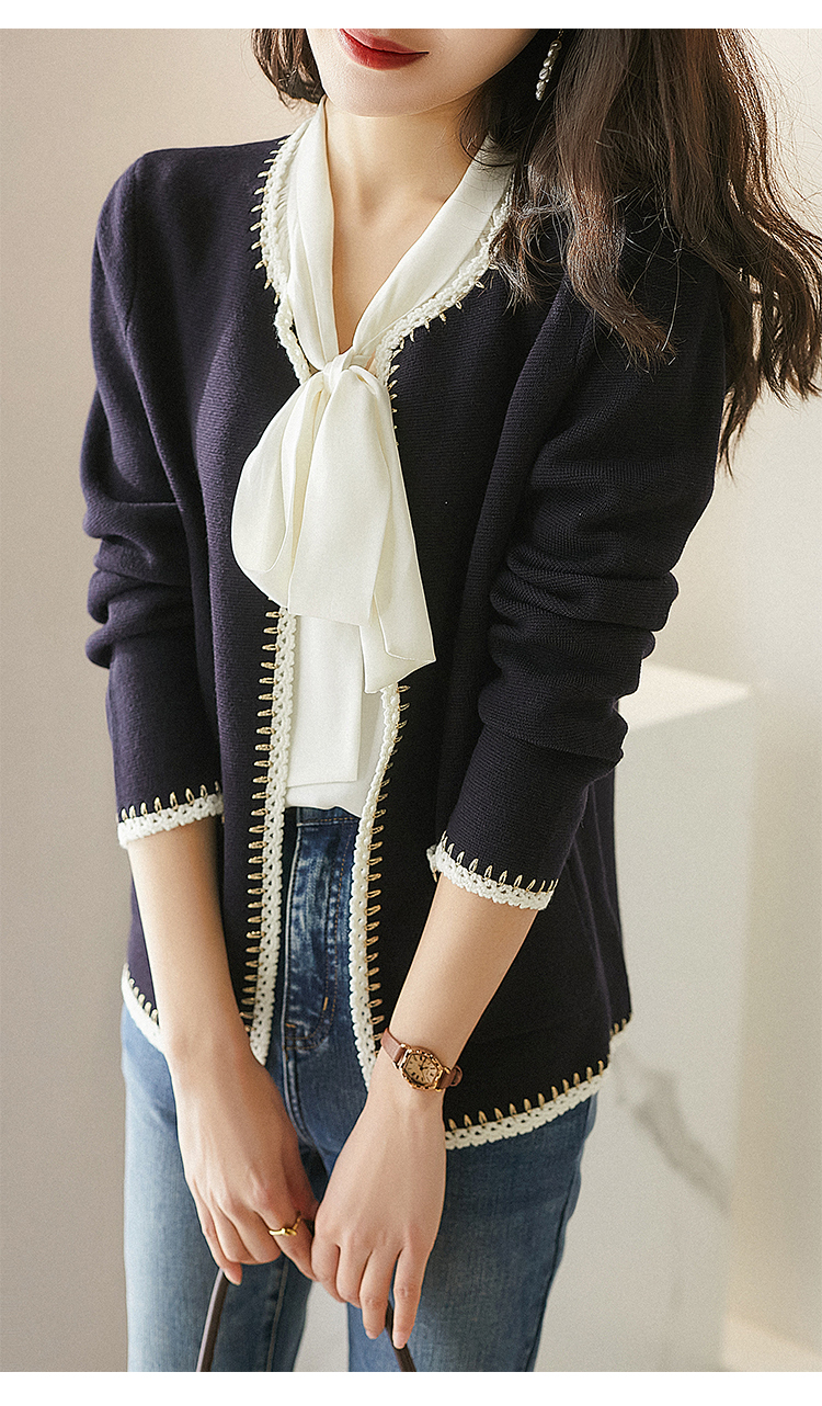 週末お値下げ　45R カノコニットソーのジャケット　ネイビー　サイズ3 70680342d15.jpg