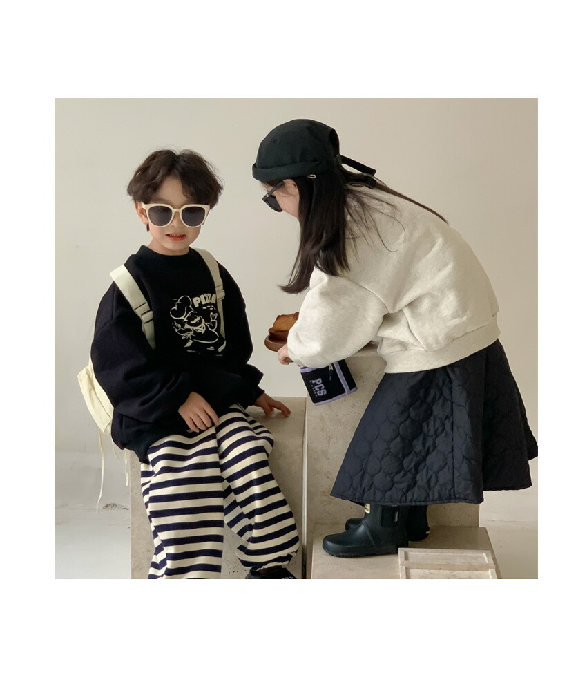 子供服 キッズ 厚手 トレーナー スウェット トップス 長袖 プリント