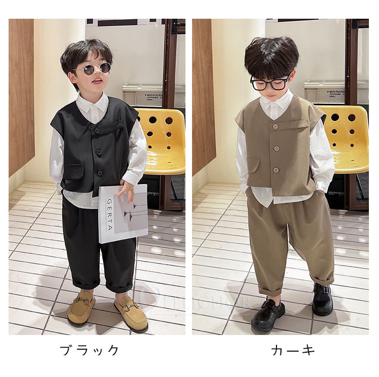 3点セット 子供服 フォーマルスーツ 男の子 子供スーツ キッズ