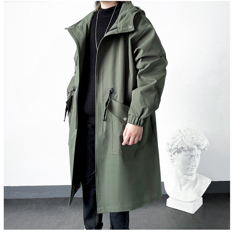 ロングコート ジャケット フード付き スタイリッシュ メンズ