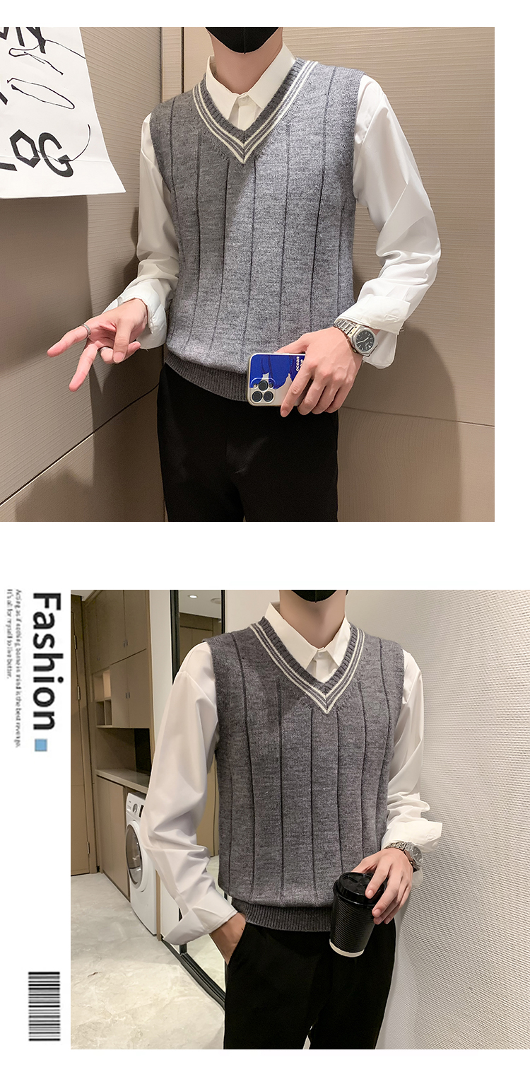 先着1点✨ ネイビー ニットベスト 白い襟付き mep00801.jpg