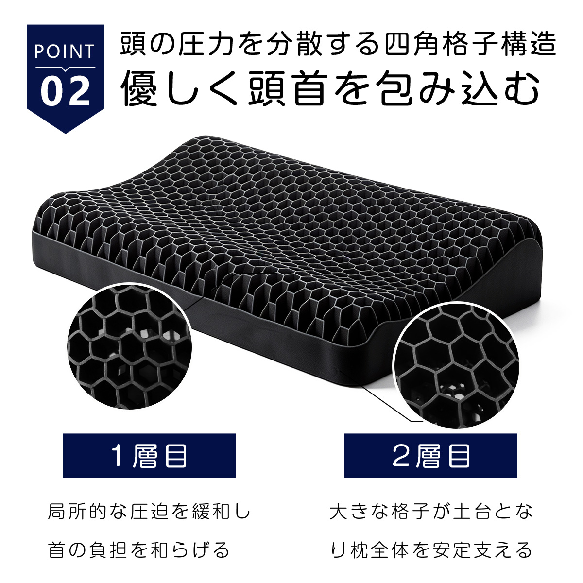 クーポンで最安4980円！枕 ジェル枕 肩こり 首こり いびき防止 低反発