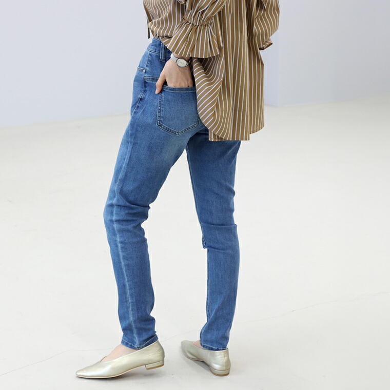 Aletta vita パンツ デニム スキニー ストレッチ リラックス 楽ちん 