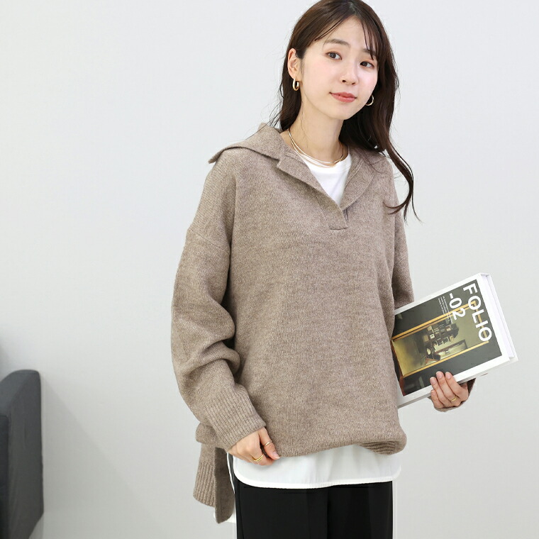 Aletta vita タンクトップ インナー 切替 綿 スリット レイヤード 重ね