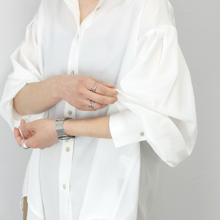 Aletta vita シャツ ブラウス タック ドロップショルダー マット