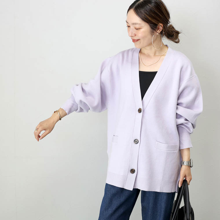 Aletta vita カーディガン プルオーバー Vネック ドロップ