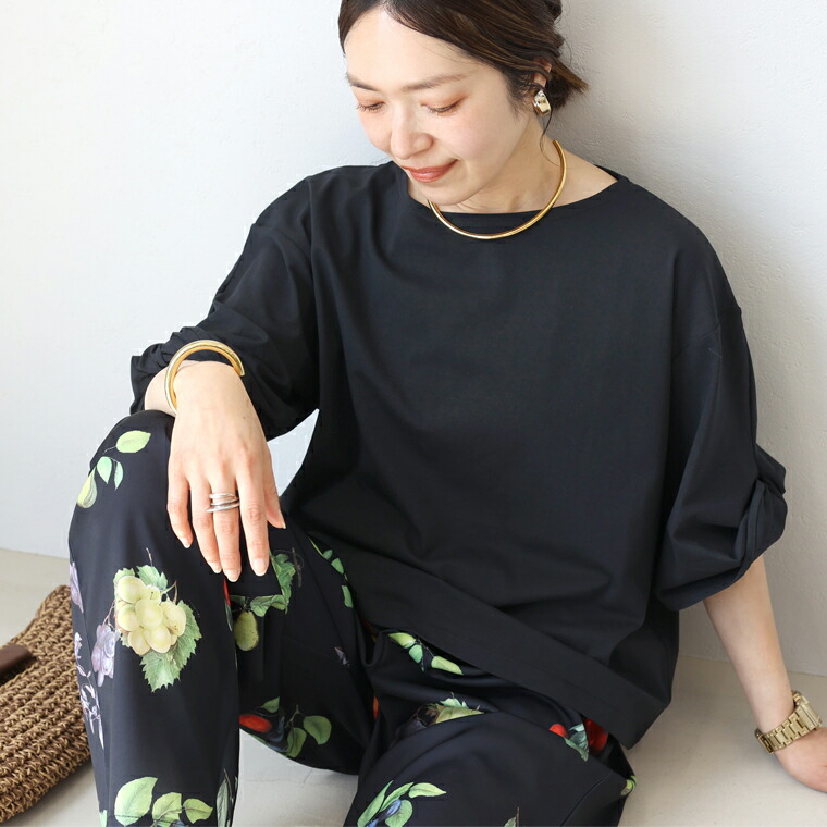 Aletta vita カットソー Tシャツ 機能性素材 デザイン袖 ドルマン 楽
