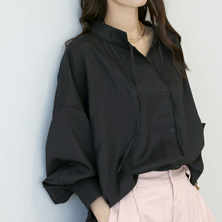 Aletta vita ブラウス シャツ 袖デザイン タック ドレープ スキッパー