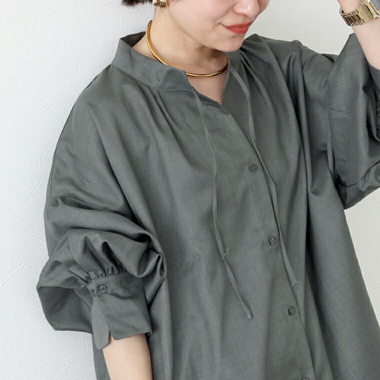 古布　ゆったり　長袖ブラウス　身幅たっぷり 7efab14cb1fc107938e1b925395713