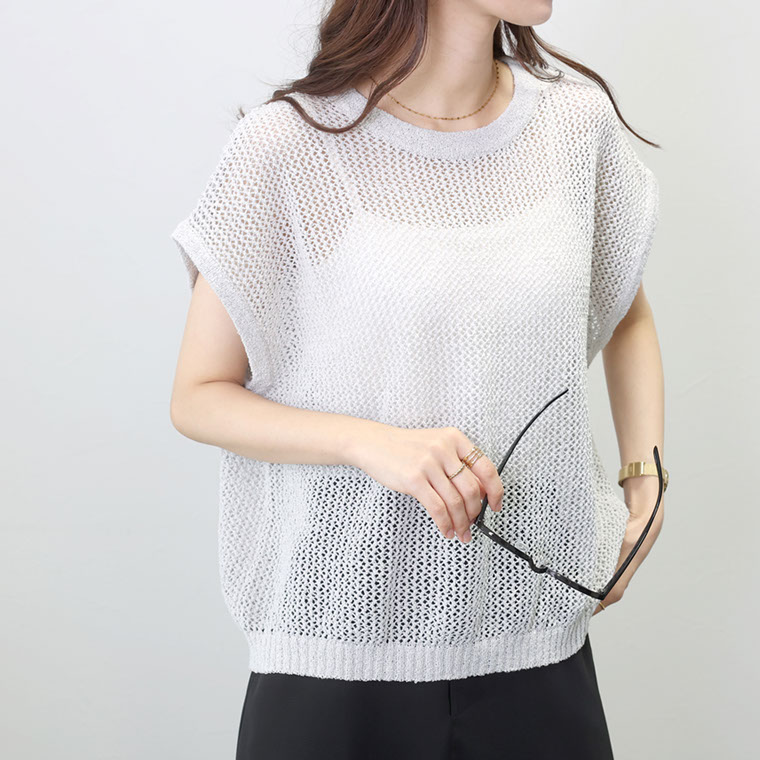 Aletta vita ニット サマーニット シアー メッシュ レイヤード 
