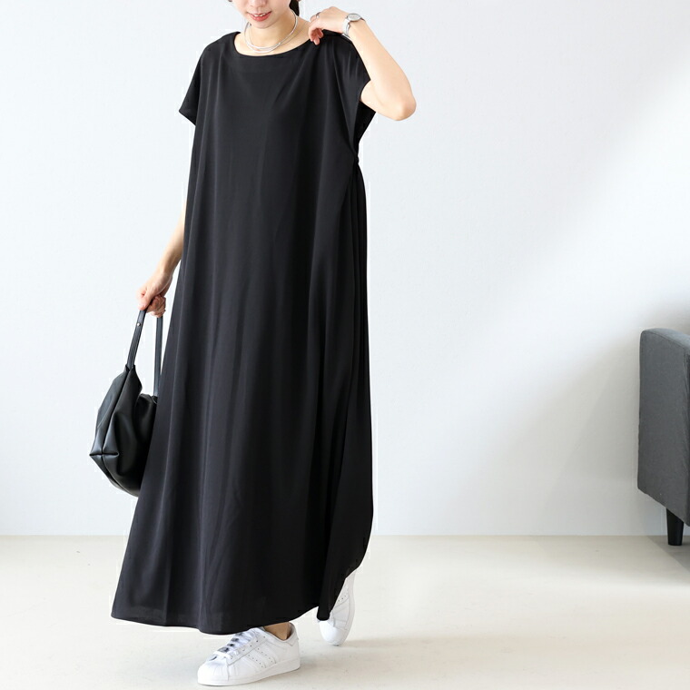 Aletta vita ワンピース カット ドレープ ボートネック フレンチ