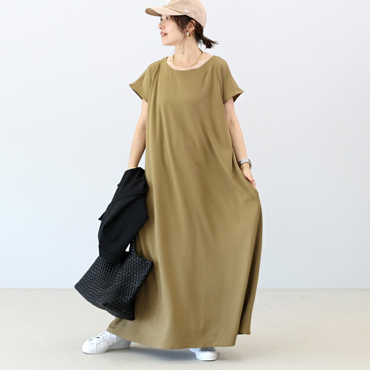 Aletta vita ワンピース カット ドレープ ボートネック フレンチ