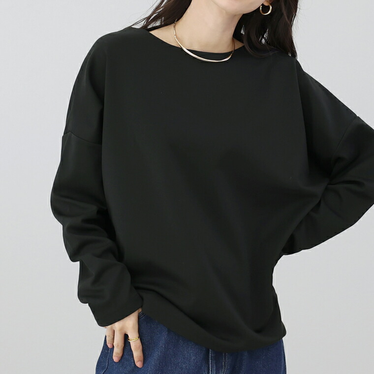 Aletta vita カットソー 長袖 ドルマン ボートネック 30代 40代