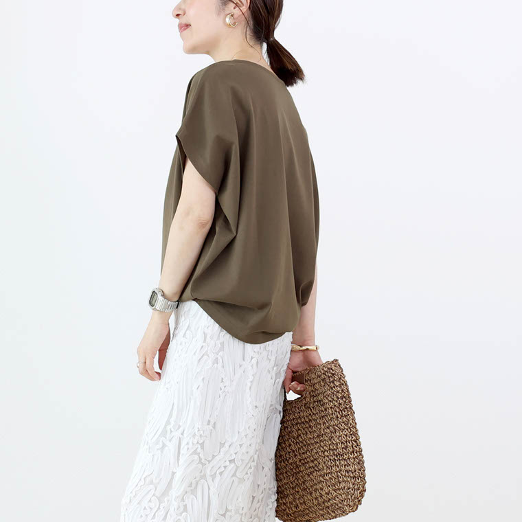 Aletta vita カットソー 綿 コットン コクーン 立体 体型カバー