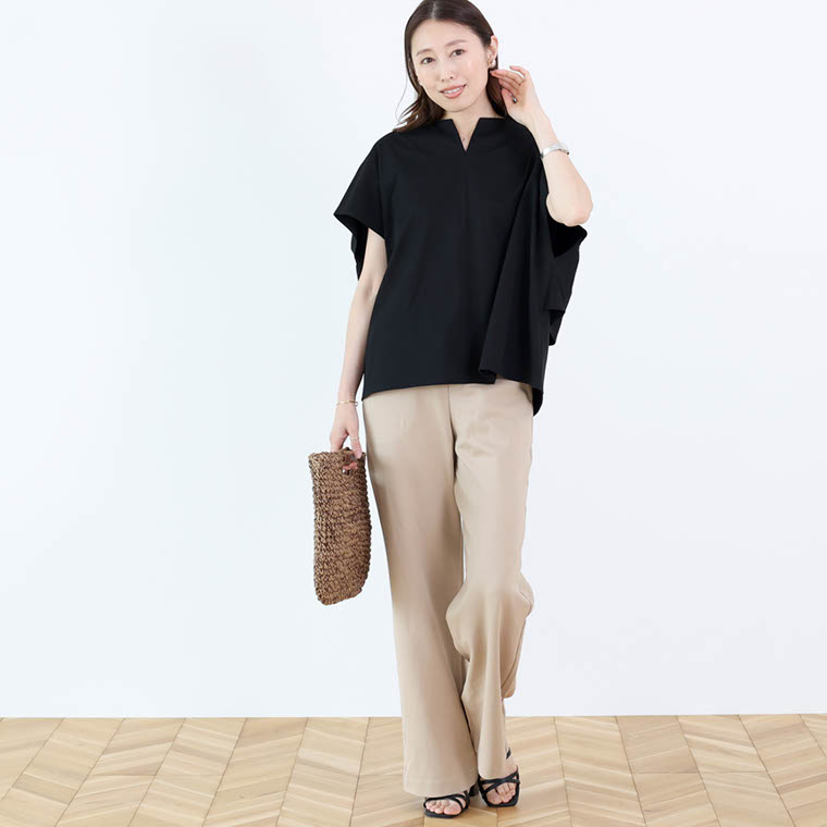 Aletta vita カットソー バックフリル 立体 バックシャン