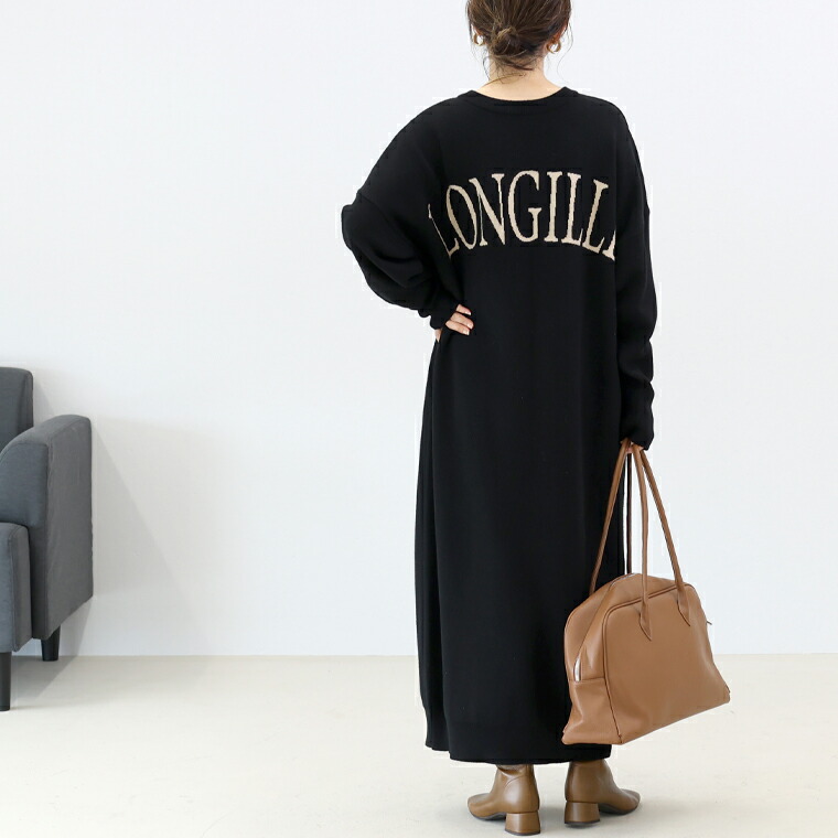 Aletta vita ワンピース ニット ロゴニット ロゴ ドルマン 2WAY