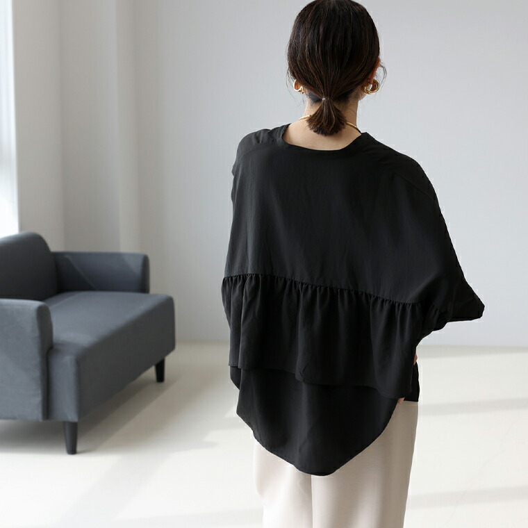 Aletta vita ブラウス エアリー バックフリル ドルマン スキッパー 30