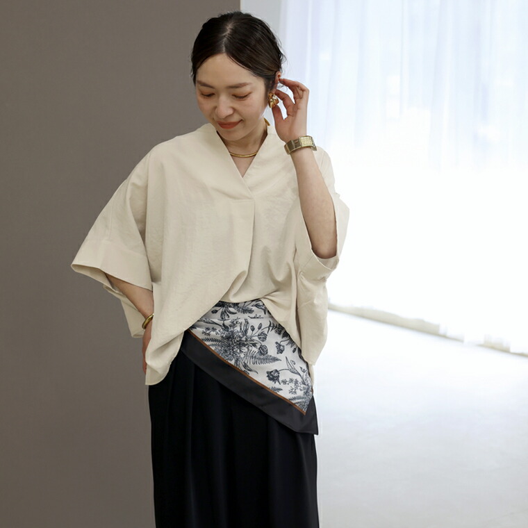 Aletta vita ブラウス エアリー バックフリル ドルマン スキッパー 30