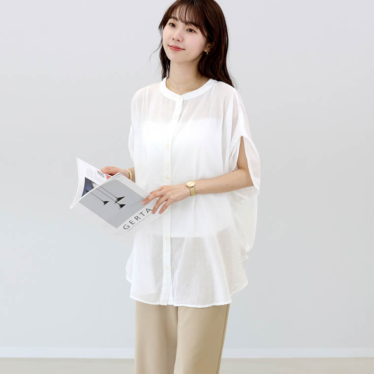 コットンリネン ルーズトップス 春夏 3色 Cotton linen dress｜スリードッツ オフィシャルオンラインショップ