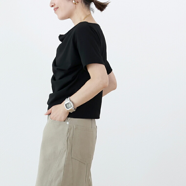 Aletta vita トップス プルオーバー Tシャツ ドレープ ドレープネック