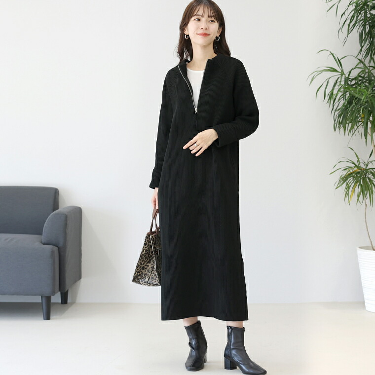 Aletta vita 爆買 ワンピース ロングワンピ ニットワンピ ポリニット