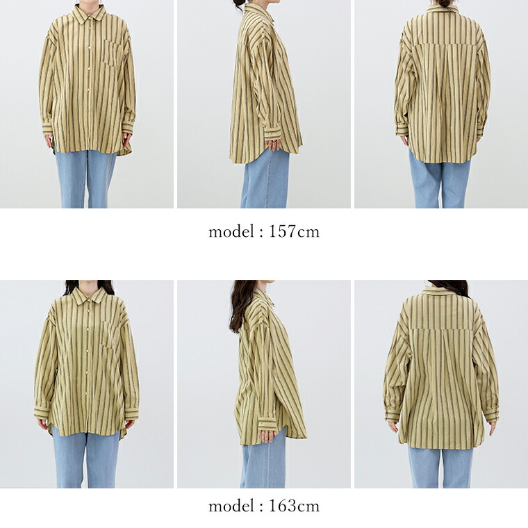Aletta vita トップス シャツ 綿100% ストライプシャツ 30代 40代 50代