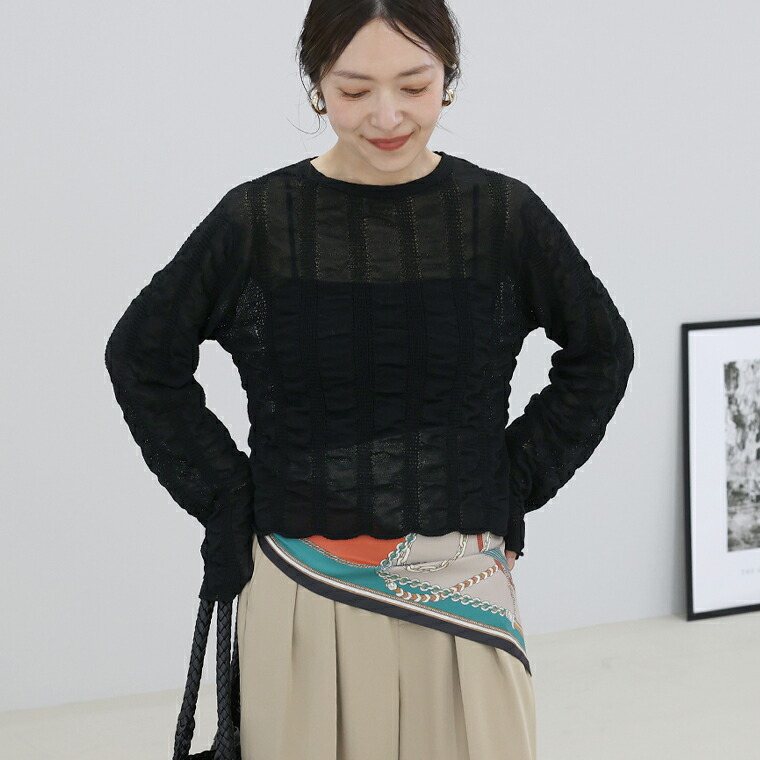 ああや★本日売り切り様専【新品未使用タグ付き】アプ⭐シアーデザインスリーブニット シアーニット（Aletta vita／ファッション）のおすすめ人気商品一覧