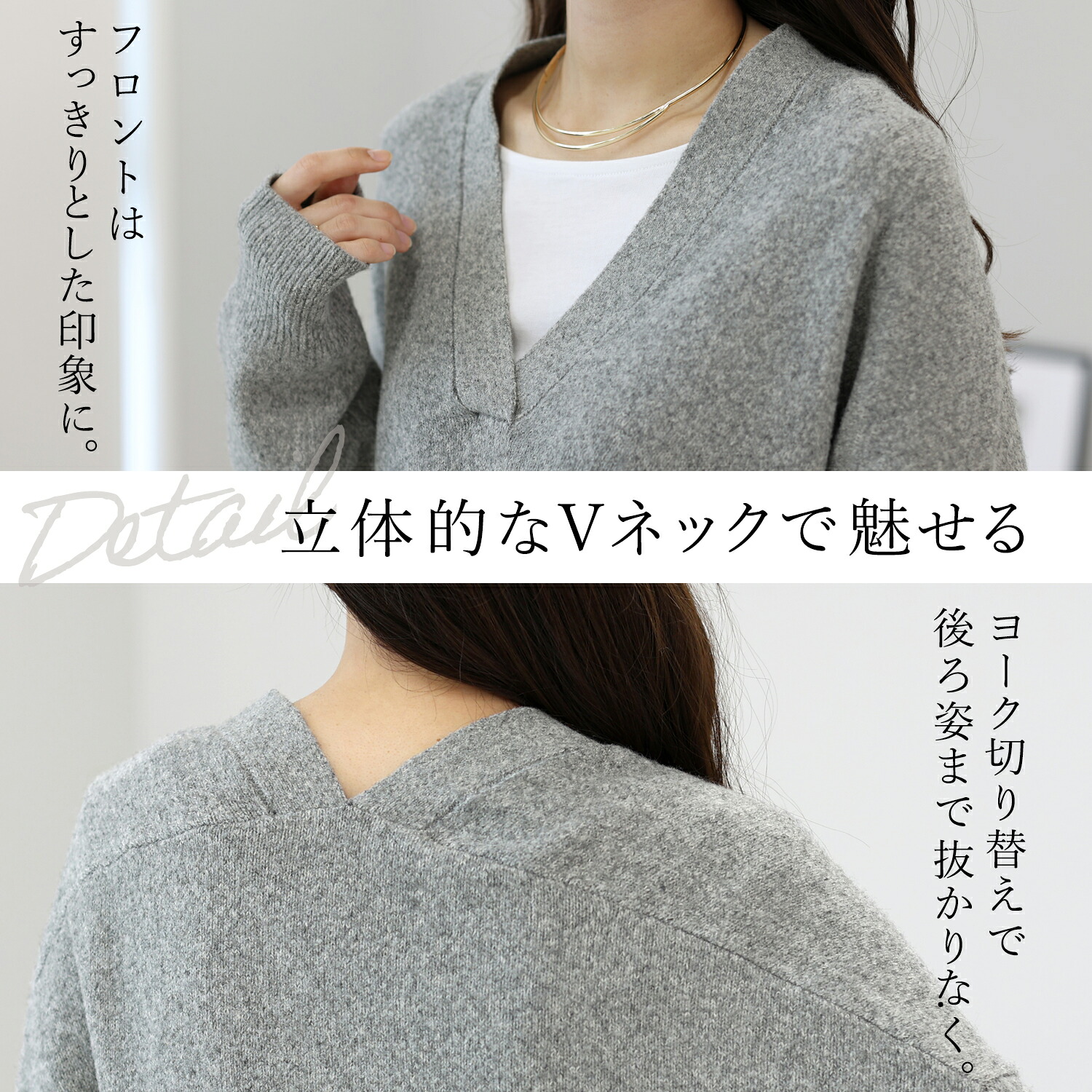Aletta vita トップス プルオーバー ニット ゆったり 7G ミドルゲージ