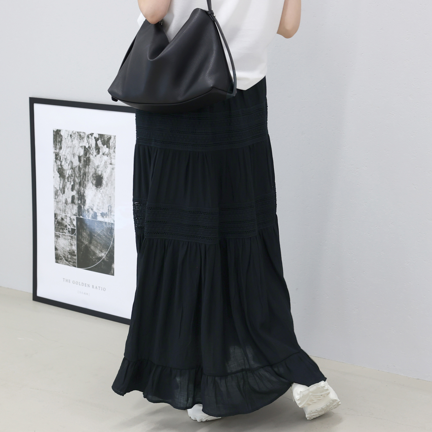 Aletta vita ボトムス スカート 体型カバー レース ウエストゴム 30代